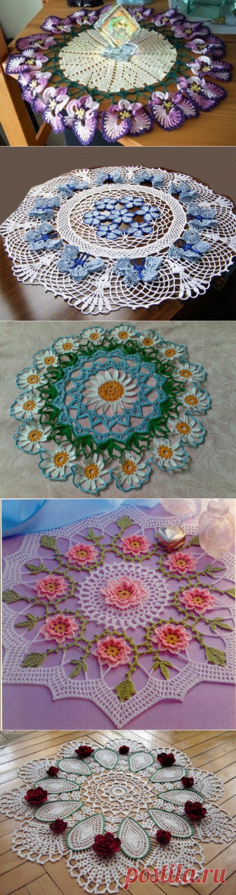 Эффектные салфетки, связанные крючком — Рукоделие