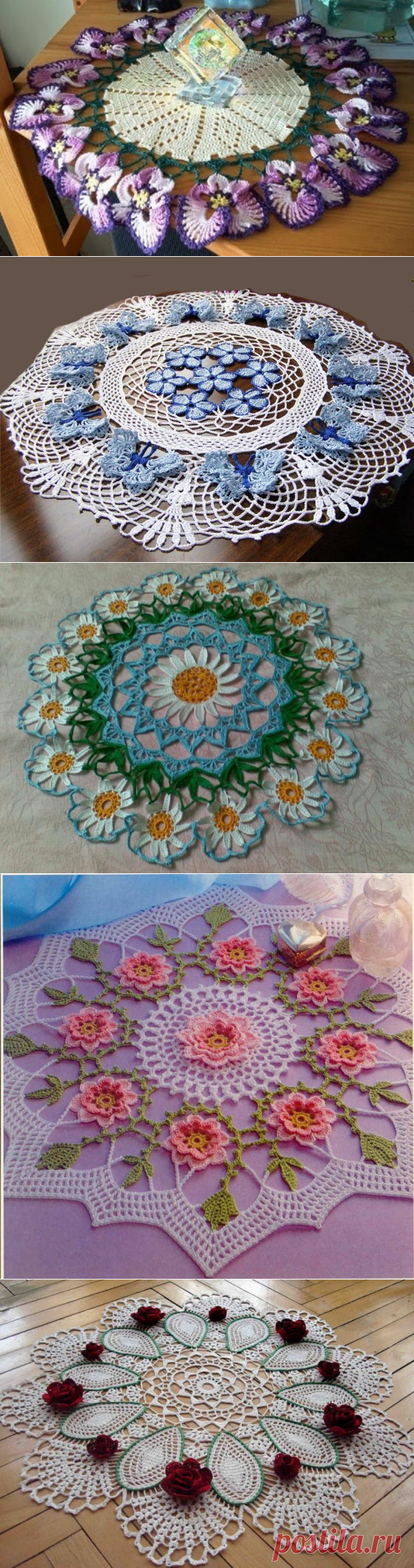 Эффектные салфетки, связанные крючком — Рукоделие