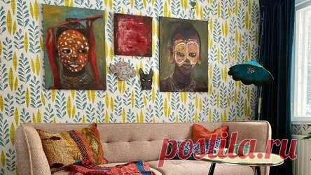 15 красивых интерьеров с яркими обоями (выглядит смело!)