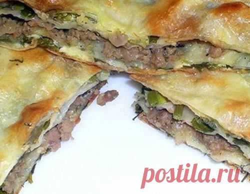 Кулинарные рецепты: Мясной пирог из лаваша