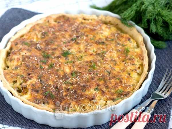 Пирог с цветной капустой, сыром и горошком — рецепт с фото Открытый пирог из песочного теста начинкой из цветной капусты, горошка, сметаны и адыгейского сыра. Подойдет на ужин или к чаепитию.