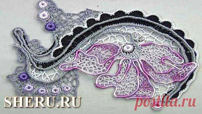 Нерегулярная сетка в ирландском кружеве. Урок 6