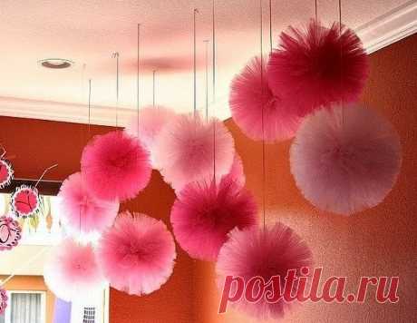 Помпоны из фатина