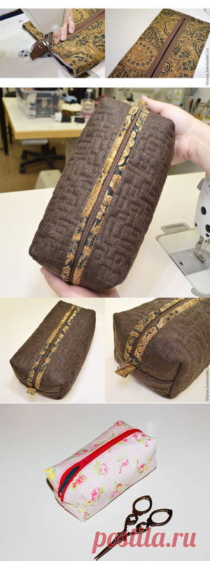 Шьем дорожную косметичку - Ярмарка Мастеров - ручная работа, handmade