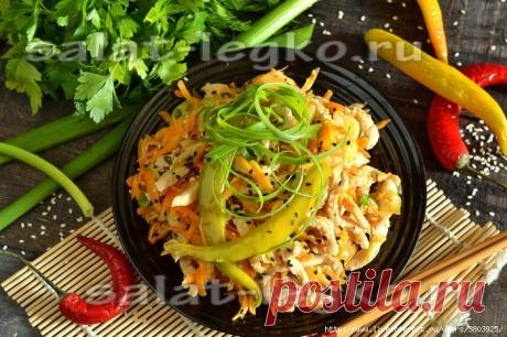 Хе из курицы по-корейски - яркая корейская закуска из самых обычных наших продуктов