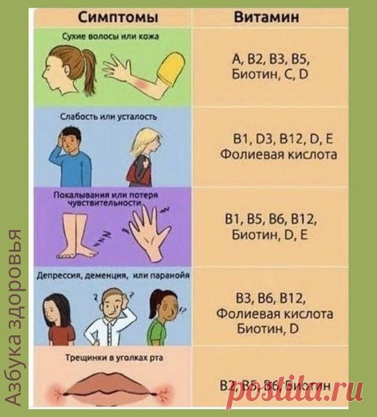 Tвoe тeлo тeбe пoдcкaзывaeт, кaкиx витaминoв нe xвaтaeт opгaнизму
Простая таблица: