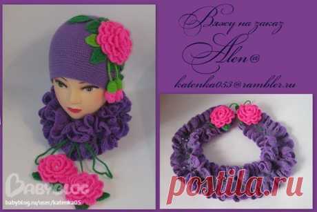 Шали, шарфы, шапочки спицами. Подборка 33