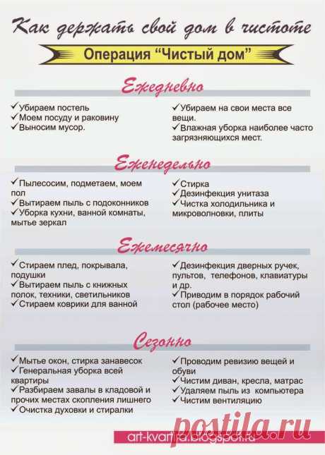 График уборки