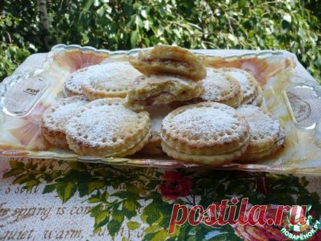 Творожное печенье с джемом Кулинарный рецепт