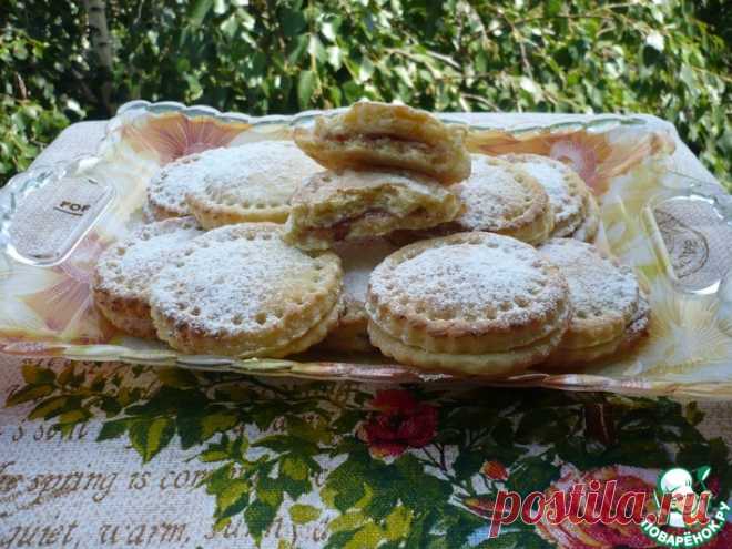 Творожное печенье с джемом Кулинарный рецепт