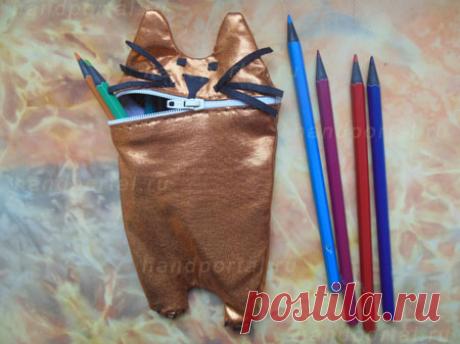 Как сделать пенал для школы своими руками из ткани — Все, что сделано своими руками