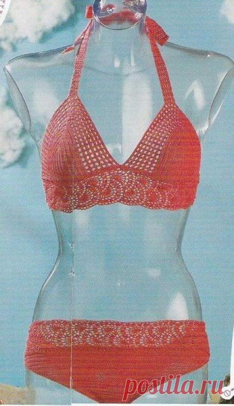 Красный купальник. - Купальники - Вязание крючком -МАСТЕР-КЛАССЫ ПО РУКОДЕЛИЮ- Страна рукоделия