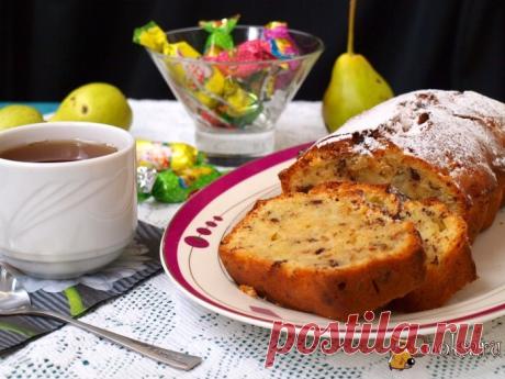 Невероятно вкусный, ароматный грушевый кекс с шоколадом