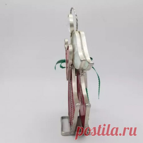 Vintage Stained Glass Angel Bell Ribbon Free Standing Christmas Decor 8" | eBay