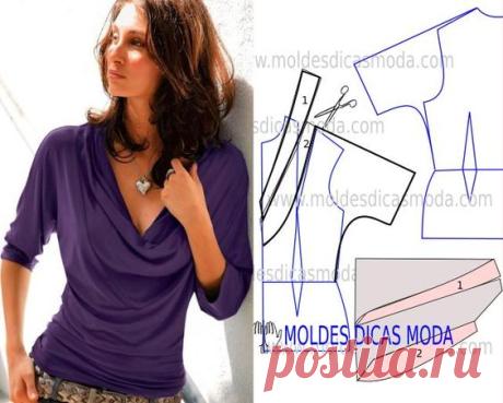 MOLDE DE BLUSA DRAPEADO