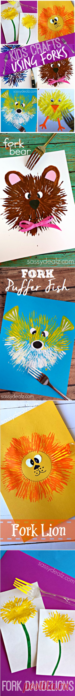 Kids Craft Ideas Using a Fork - Crafty Morning