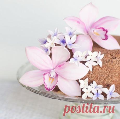 ДЕЛАЕМ ОРХИДЕЮ ИЗ САХАРНОЙ МАСТИКИ, ДЛЯ УКРАШЕНИЯ ТОРТА