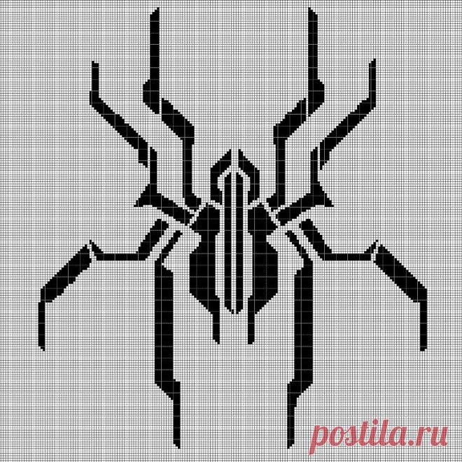 Mechanic spider silhouette cross stitch pattern in pdf Digital computer model - not printed on paper.  This is a pattern only!  Not a kit or finished piece!  No fabric or floss are included in this listing