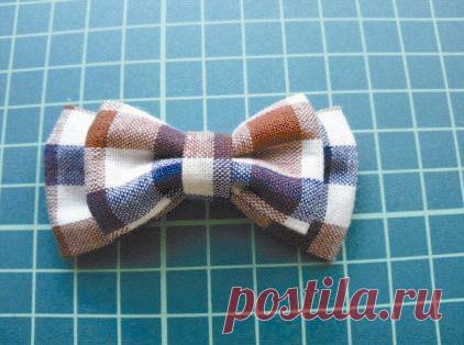 Быстрый способ сделать красивый бантик из ткани