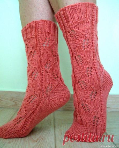 Винтажные носки "ПЕПЕЛ РОЗЫ". Двумя спицами. | Вязание спицами аксессуаров