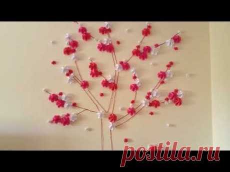 🌳 3D декор стен своими руками. 🌳Дерево из бумаги DIY.🌳