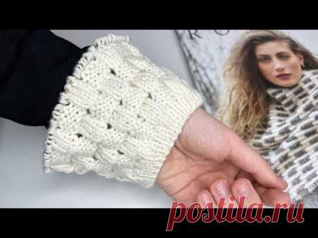 Восхитительный узор! 😍🔥 Ажурная шахматка спицами! Идеально для свитеров, джемперов, кардиганов!