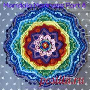Mandala Madness. Часть 8. Как вязать мандалу крючком » Вяжем крючком вместе в on-line! Шнур для ковра купить. Ковры из шнура. Бабушкин квадрат. Плед крючком