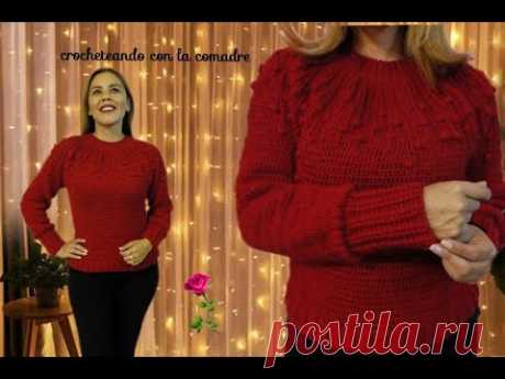 Tutorial Sueter Claudia 1ra Parte Facil y Rapido Crocheteando con la Comadre