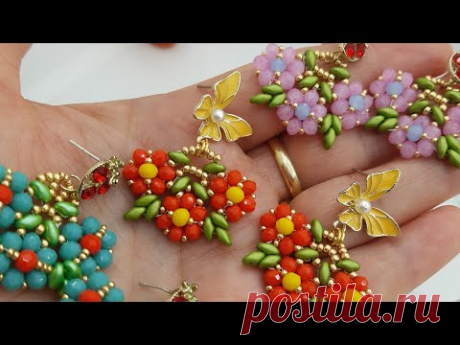 Diy video tutorial #orecchini #earrings  #pendant ,,TRIA,, #principianti #rondelle 🥰💙