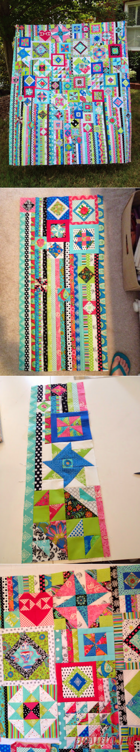 Happy Appliquer: Gypsy Wife, a completed top