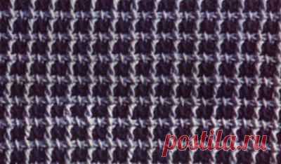 Двухцветный узор в клетку