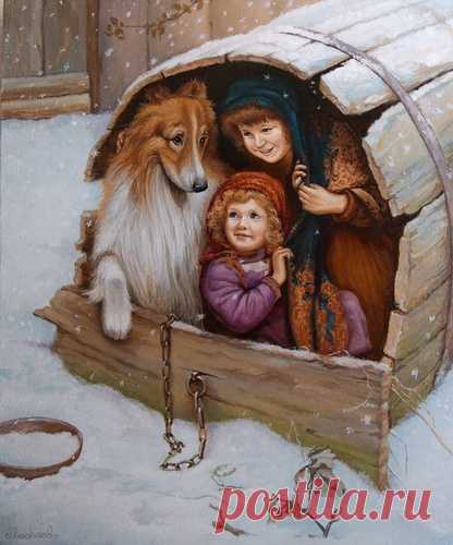 Спрятались - картина А.В.Маскаева, продажа картин в Москве, цены | Интернет магазин Арт Вернисаж