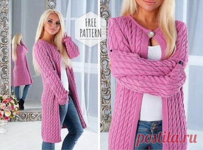 Long Cardigan for Spring Free Pattern