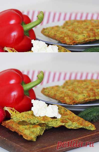 Застолье: Вафли со шпинатом и сыром