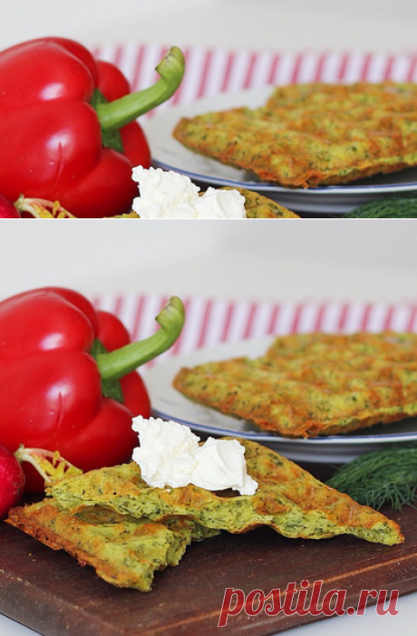 Застолье: Вафли со шпинатом и сыром