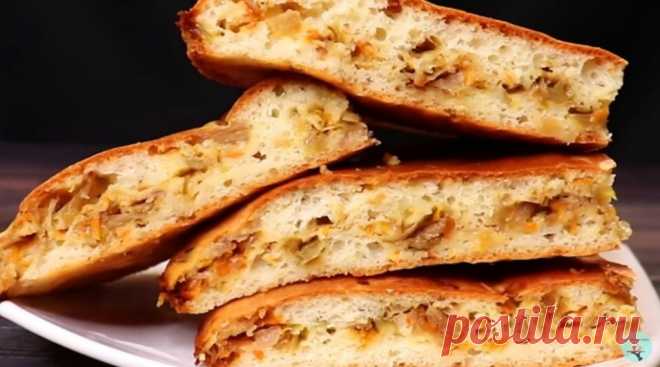 Заливной пирог с капустой. Супер быстрый капустный пирог