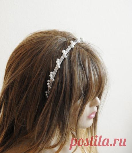 Wedding Crown bridal tiara headpiece Bridal Hair by selenayy
