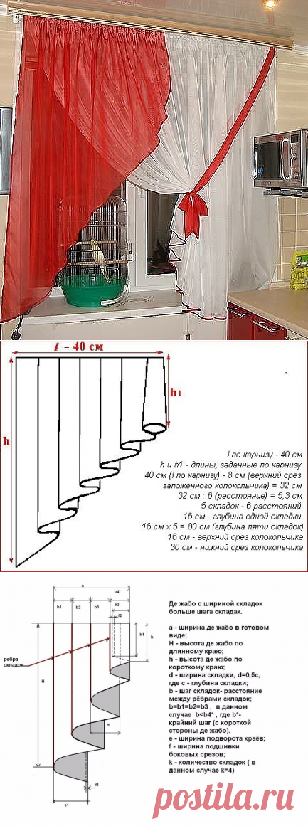Шьем шторы на кухню