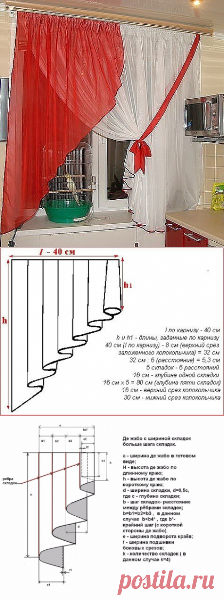 Шьем шторы на кухню