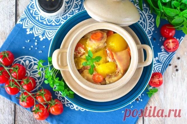 Жаркое в горшочке с курицей и картошкой рецепт фото пошагово и видео - 1000.menu