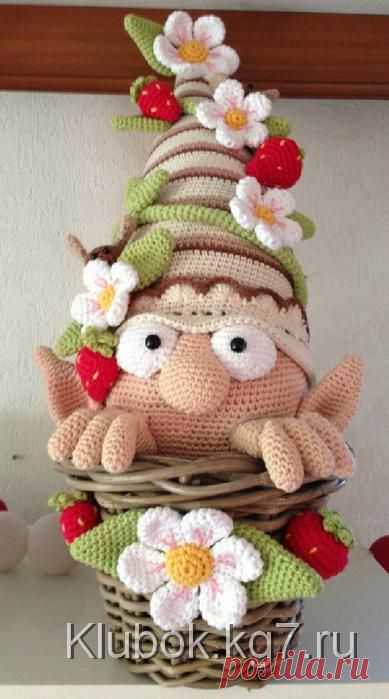 Как связать клубничного гномика | Клубок