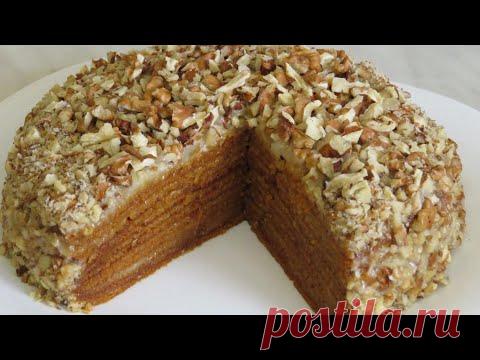 Торт МЕДОВИК НАЛИВНОЙ ПОСТНЫЙ! БЕЗ ДУХОВКИ! НОВЫЙ РЕЦЕПТ! НЕЖНЫЙ КАК ПУХ ВЕГАНСКИЙ МЕДОВИК!
