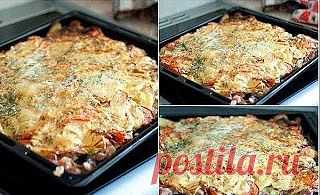 Домашние Рецепты как у мамы: Мясо запеченное с картофелем