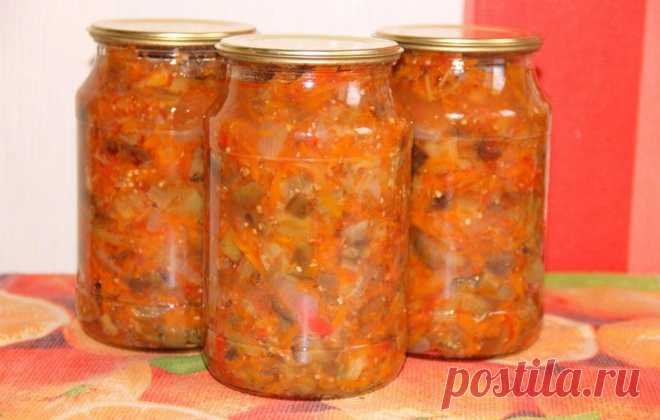 Лечо из баклажанов и шампиньонов