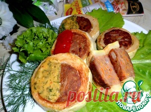 Печеночные оладьи в кабачковых кольцах - кулинарный рецепт