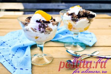 Летний десерт с мороженым / Рецепты с фото