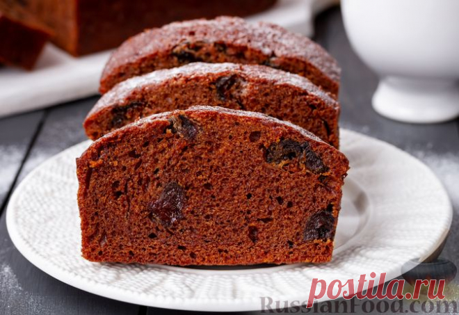 Рецепт: Постный медовый кекс с черносливом и пряностями на RussianFood.com