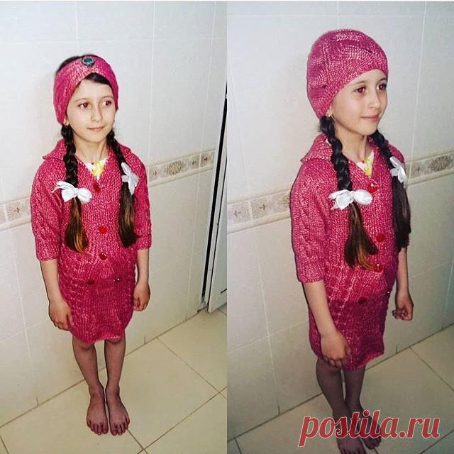 Комплект для девочки от @kurbanovanaida4 🌸🌸🌸
#довяжуипокажу #вязаноеплатье #вязанаяшапочка #повязканаголову