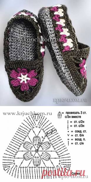 Тапочки крючком