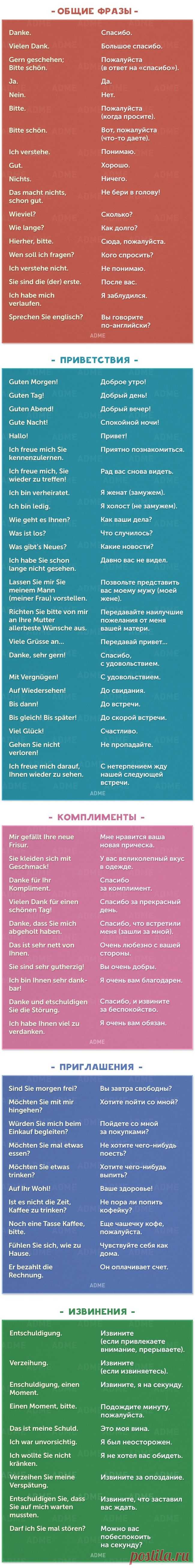 90 полезных фраз на немецком для повседневного общения